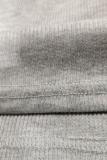 Set di pantaloni a due pezzi a maniche lunghe a due pezzi solidi casual per adulti di moda grigia