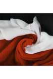 Tricot rouge Active Fashion adulte asymétrique Deux pièces Costumes Imprimer couleur contrastée Droite Manches longues Tw