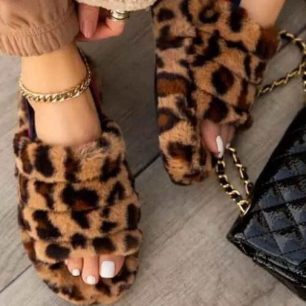 Leopard-Druck-Art- und Weisebeiläufige runde bequeme Schuhe