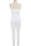 Белая сексуальная модная лоскутная застежка-молния, однотонная рубашка без рукавов