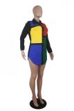 Разноцветные блузки и рубашки с воротником-стойкой и длинными рукавами на пуговицах в стиле пэчворк