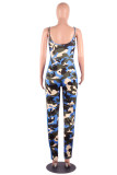 Camouflage Sexy Fashion Backless Patchwork Camouflage Print Ärmellose Slip-Overalls