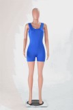 Colorful blue Fashion Sexy Solid Sleeveless Slip 