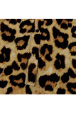 Svart sexig leopardbandage Långärmad Turndown-krage Jumpsuits