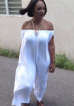 Bianco Senza cintura Solid Fashion Tute e pagliaccetti sexy