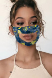 Proteção facial cinza moda doce fofa impressão mista