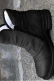 Braune, lässige Patchwork-Schuhe mit geschlossener Tür