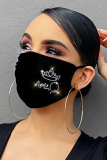 Schwarzer Mode-Gesichtsschutz mit lässigem Druck