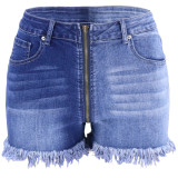Ljus färg Mode Casual Patchwork Jeans med hög midja