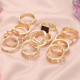 Gold Fashion Street Solid Rings