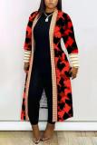 Cardigan à motifs décoratifs Imprimé léopard Imprimé camouflage Lèvres Imprimé Manches longues Vêtements d'extérieur