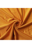 Gold Elegantes, solides Patchwork-One-Shoulder-Kleid in A-Linie in Übergröße