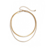 Gold Fashion Simplicity Solid Necklaces