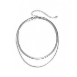 Silver Fashion Simplicity Solid Necklaces