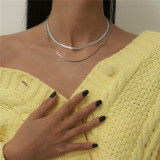 Guld Mode Enkelhet Solid Halsband