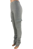 Pantaloni grigi con taglio a stivaletto Daily Solid Fold