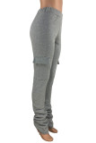 Pantaloni grigi con taglio a stivaletto Daily Solid Fold