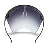 Серые модные градиентные черные солнцезащитные очки с постепенным изменением