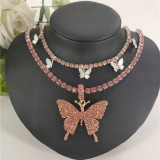 Silberne Mode-reizvolle Schmetterlings-Halskette