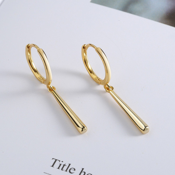 Guld Mode Enkelhet Solida örhängen