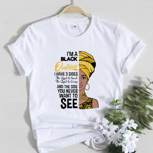 Yellow Fashion Casual Print Basic O Neck Tops