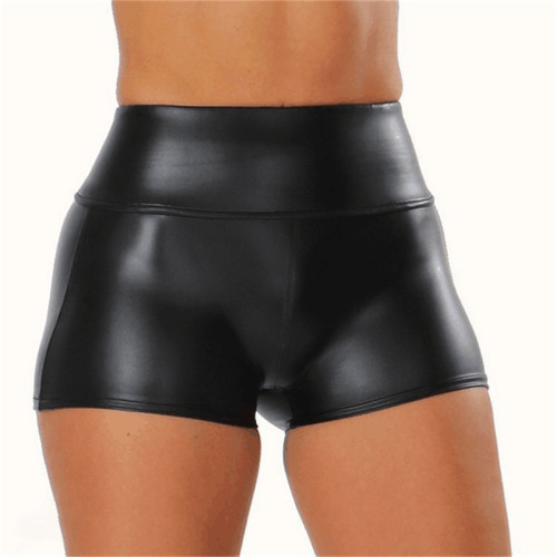 Svart Mode Casual Solid Basic Skinny High Waist Shorts