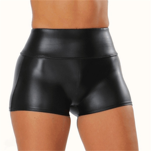 Zwarte mode casual effen basic skinny hoge taille shorts