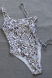 Leopardtryck sexigt tryck Frenulum badkläder
