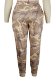 Camouflage Casual Camouflage Print Patchwork Taglie forti