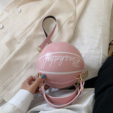 ピンクのファッションカジュアルレタープリントバスケットボールメッセンジャーバッグ