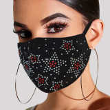 Schwarz Rot Fashion Casual Hot Drilling Maske