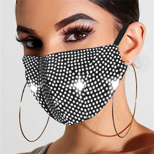 White Fashion Casual Hot Drilling Mask