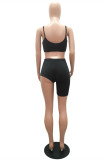 Black Fashion Sexy Suspender Top And Shorts Two-piece Set Cami Crop Tops And Shorts Sets
