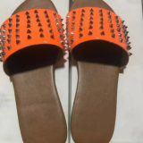 Tangerine Red Casual Street Rivets Patchwork Opend Comfortable Out Door Shoes
