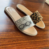 Chaussures de porte décontractées à imprimé léopard, Patchwork de rue ouvert et confortable