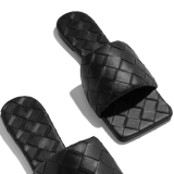 Zapatos casuales negros para exteriores con diseño de patchwork de calle abiertos y cómodos