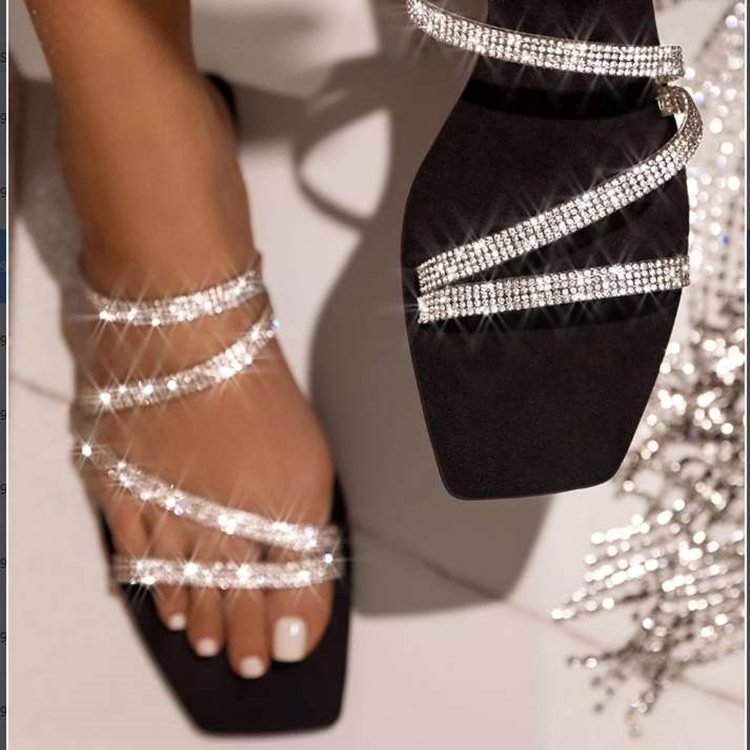

Silver Sexy Street Hollowed Out Hot Drill Opend Comfortable Shoes
