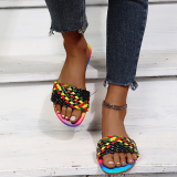 Chaussures confortables noires Street Patchwork Opend