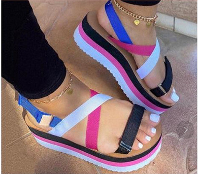 Color Casual Street Hollowed Out Patchwork Opend Out Door Zapatos