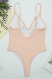 Ginger Sexy Solid Patchwork Swimwears