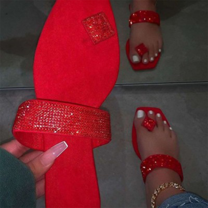 

Red Casual Street Hollowed Out Hot Drill Opend Out Door Shoes