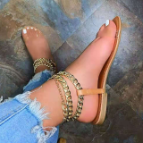 Black Casual Street Patchwork Chains Opend Out Door Shoes