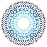 Tapis de plage patchwork à pampilles imprimé décontracté bleu