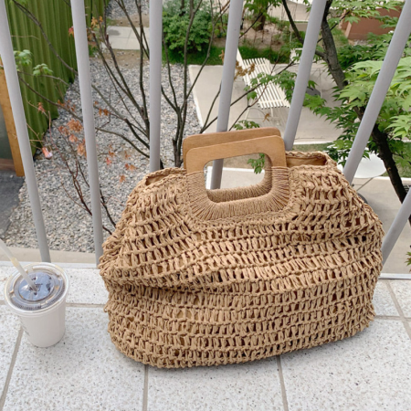 Bruine, casual straat-effen patchwork-tassen