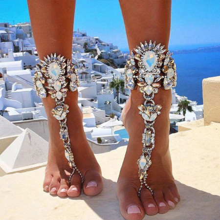 Silberne Mode-Persönlichkeits-Fußkette Schmuck (kein Paar)