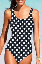 Black And White Sexy Print Solid Patchwork Swimwears