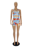 Black And White Casual Print Patchwork Swimwears