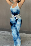 Multi-color Fashion Sexy Print Backless Spaghetti Strap Sleeveless Dress Dresses
