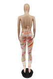 Couleur Fashion Sexy Print Backless Strap Design Halter Skinny Jumpsuits