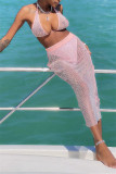 Розовые модные сексуальные однотонные прозрачные купальники с открытой спиной